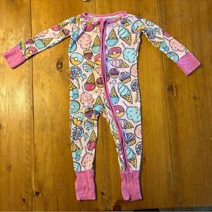 Little Sleepies Sweet Treats Zippy size 6-12 months EUC